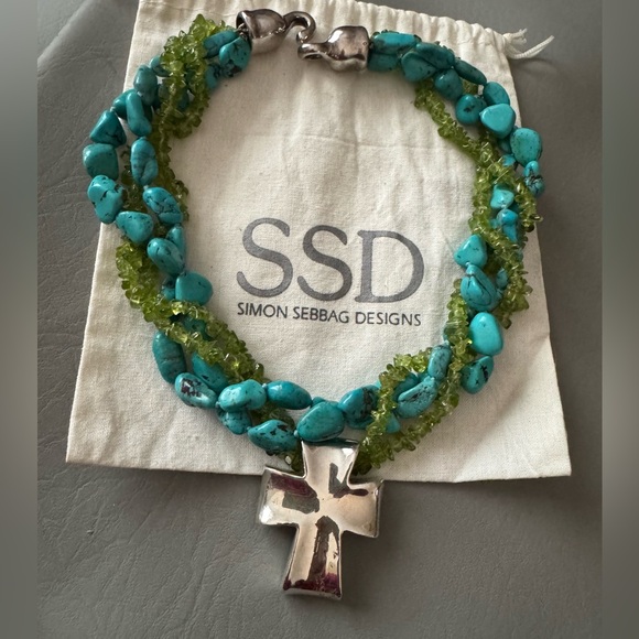 Simon Sebbag Sterling silver & Turquoise Necklace - Picture 7 of 7